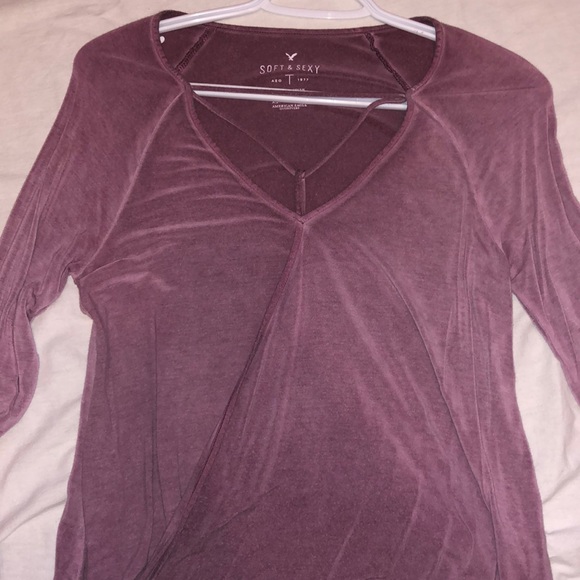 Long Sleeve Cross Over Top - Picture 1 of 2